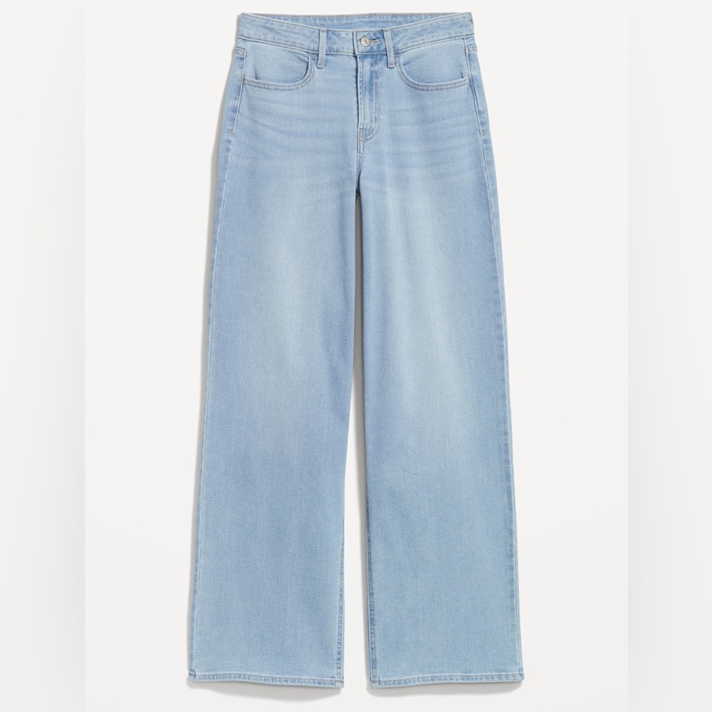 Old Navy Light Blue High-Rise Wide Leg Jeans